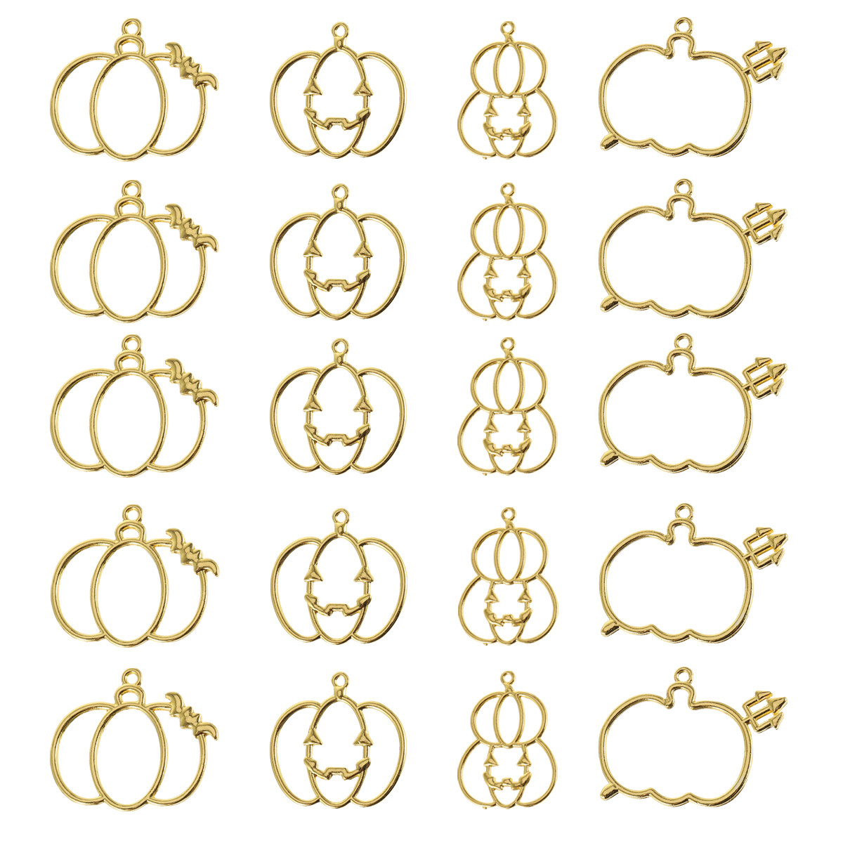 Resin Art And Jewelry - 20Pcs DIY Pumpkin Resin Pendant Mold