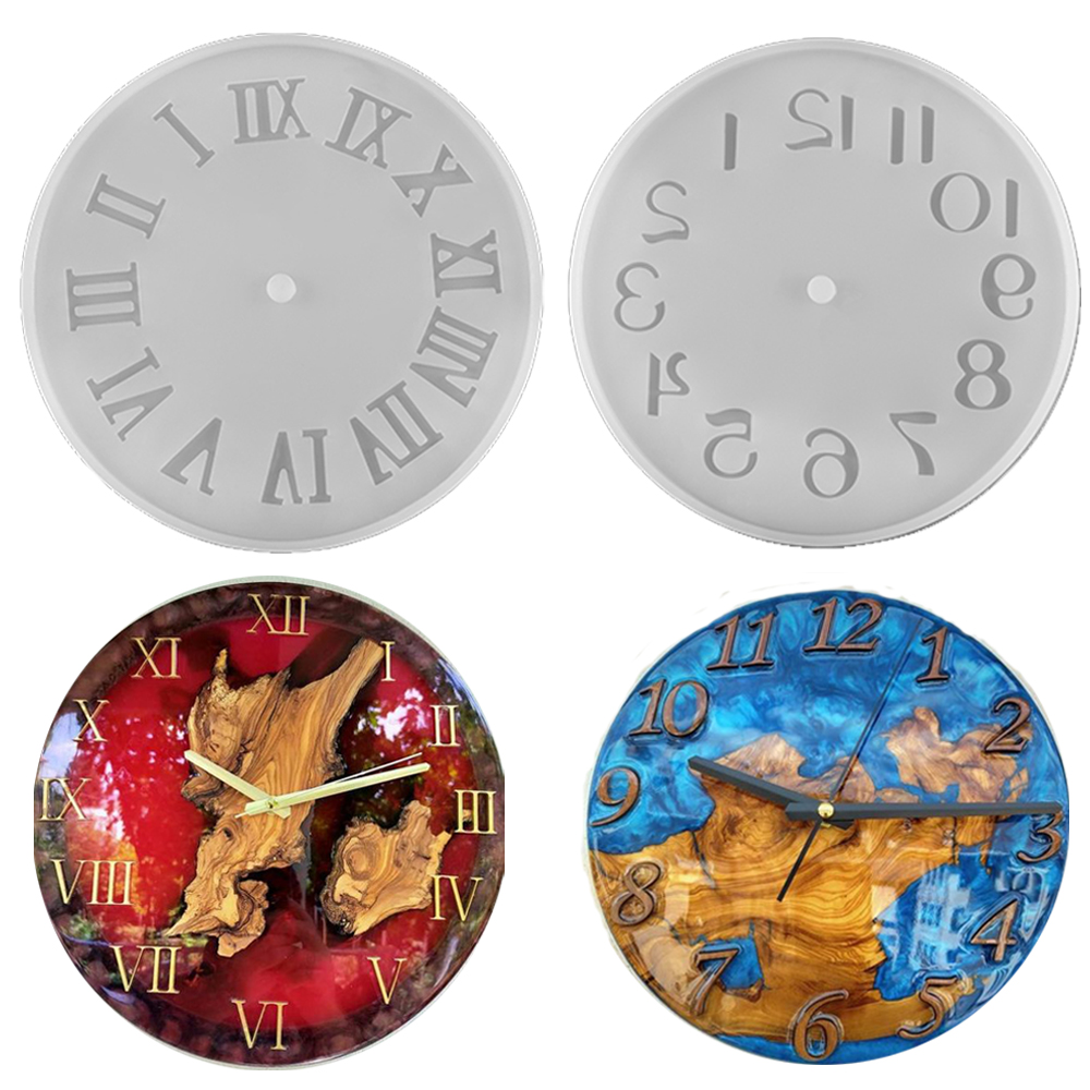Resin Art Clock - Clock Resin Molds Arabic Roman Numerals