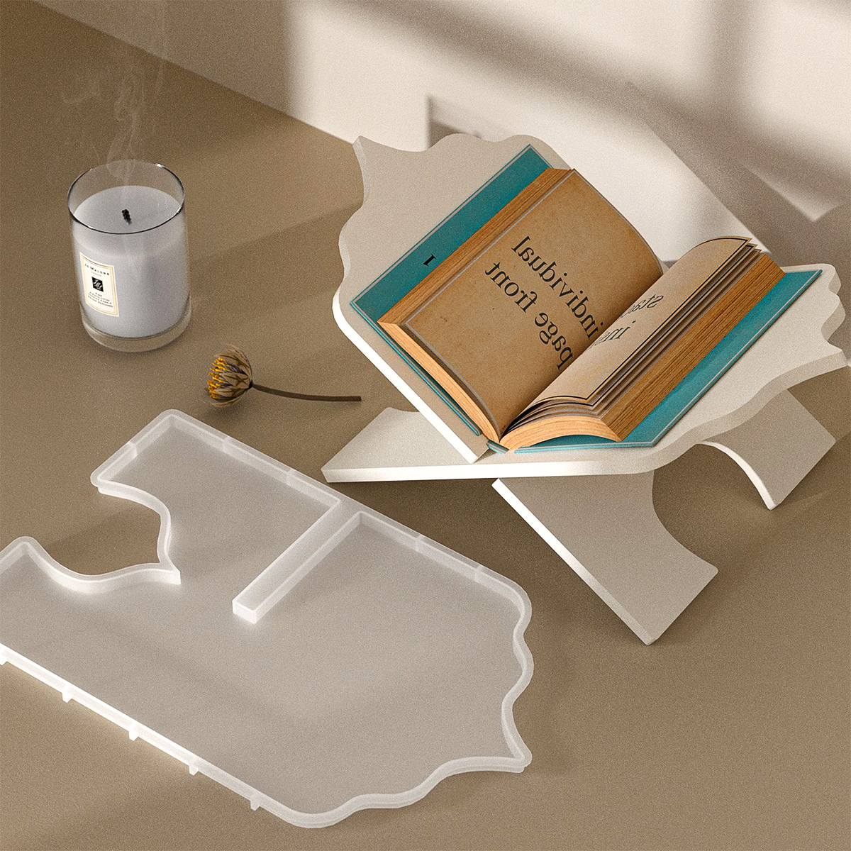 Resin Art Quran Set - DIY Folding Book Stand Silicone Mold
