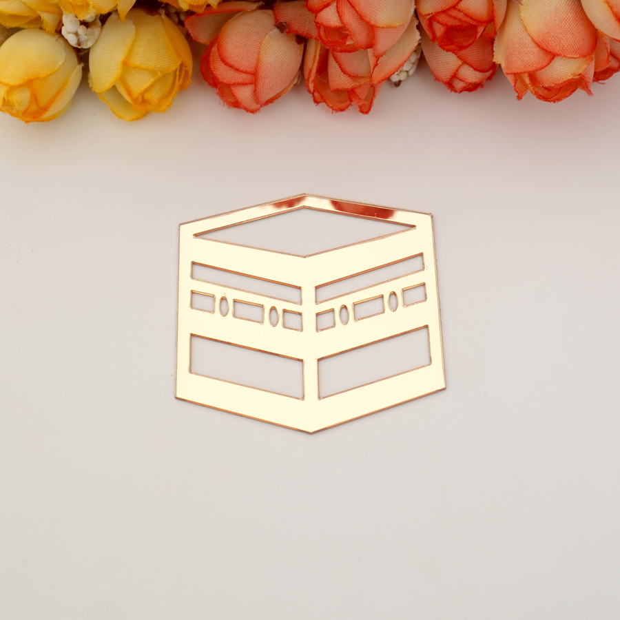 Resin Art Quran Set - Makkah Kaaba Building Hollow Design Acrylic