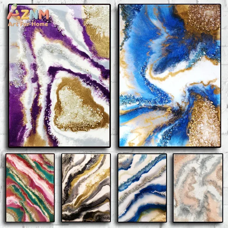 AZNM Resin Geode Agate Canvas  - Resin Art Wall recension och pris