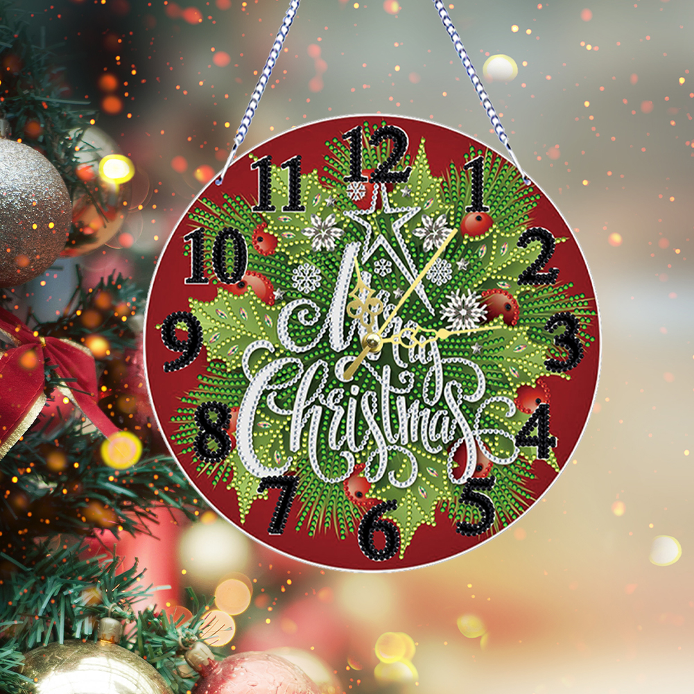 2D Flat DIY Xmas Diamond Paint - Resin Art Clock recension och pris