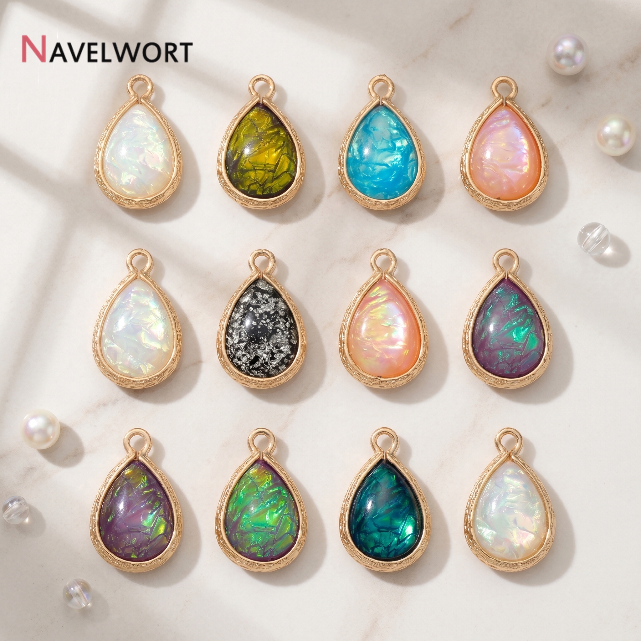 18K Gold Plated Brass With Res - Resin Art Notes recension och pris