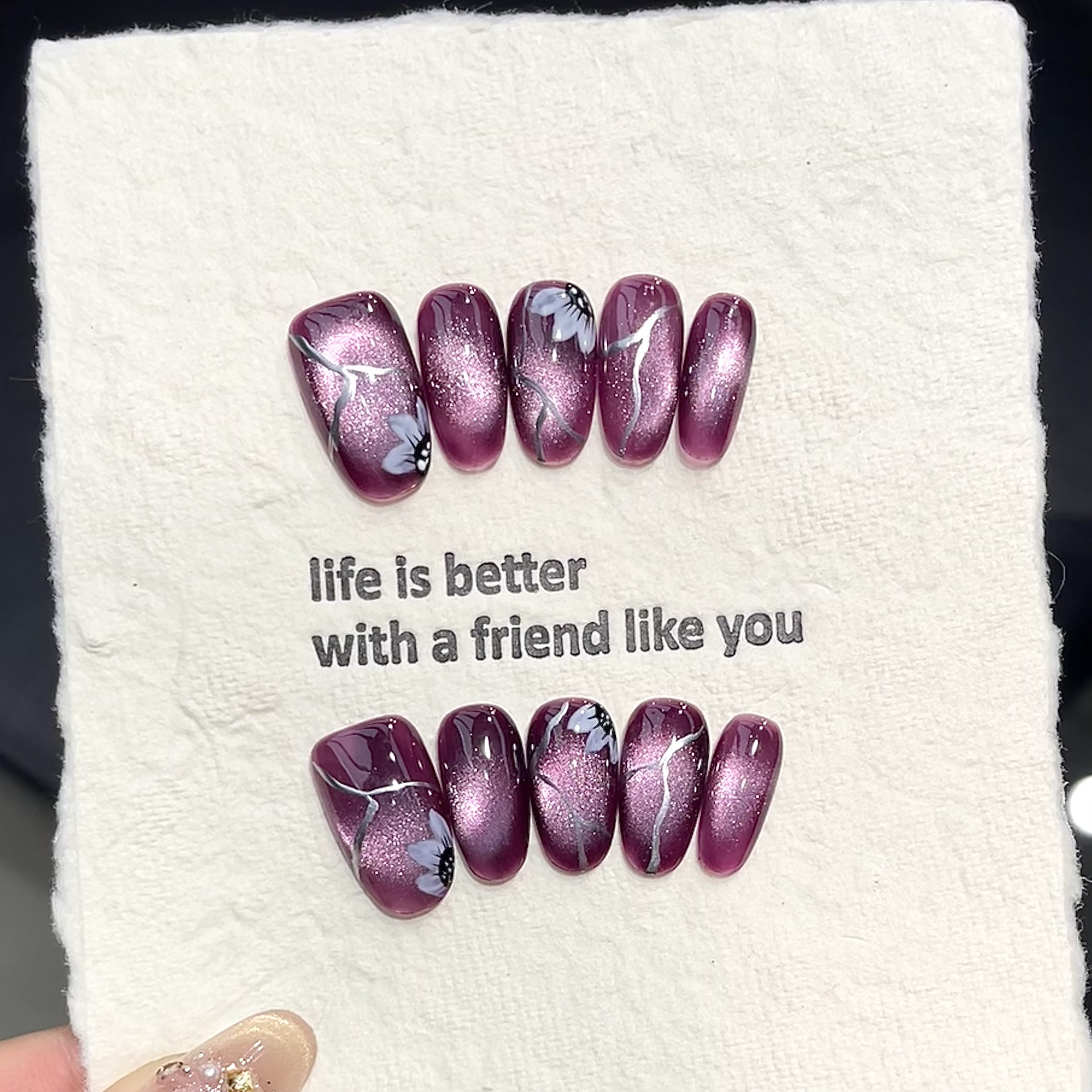 10pcs Handmade Pressed Oval Na - Resin Art Glitter recension och pris