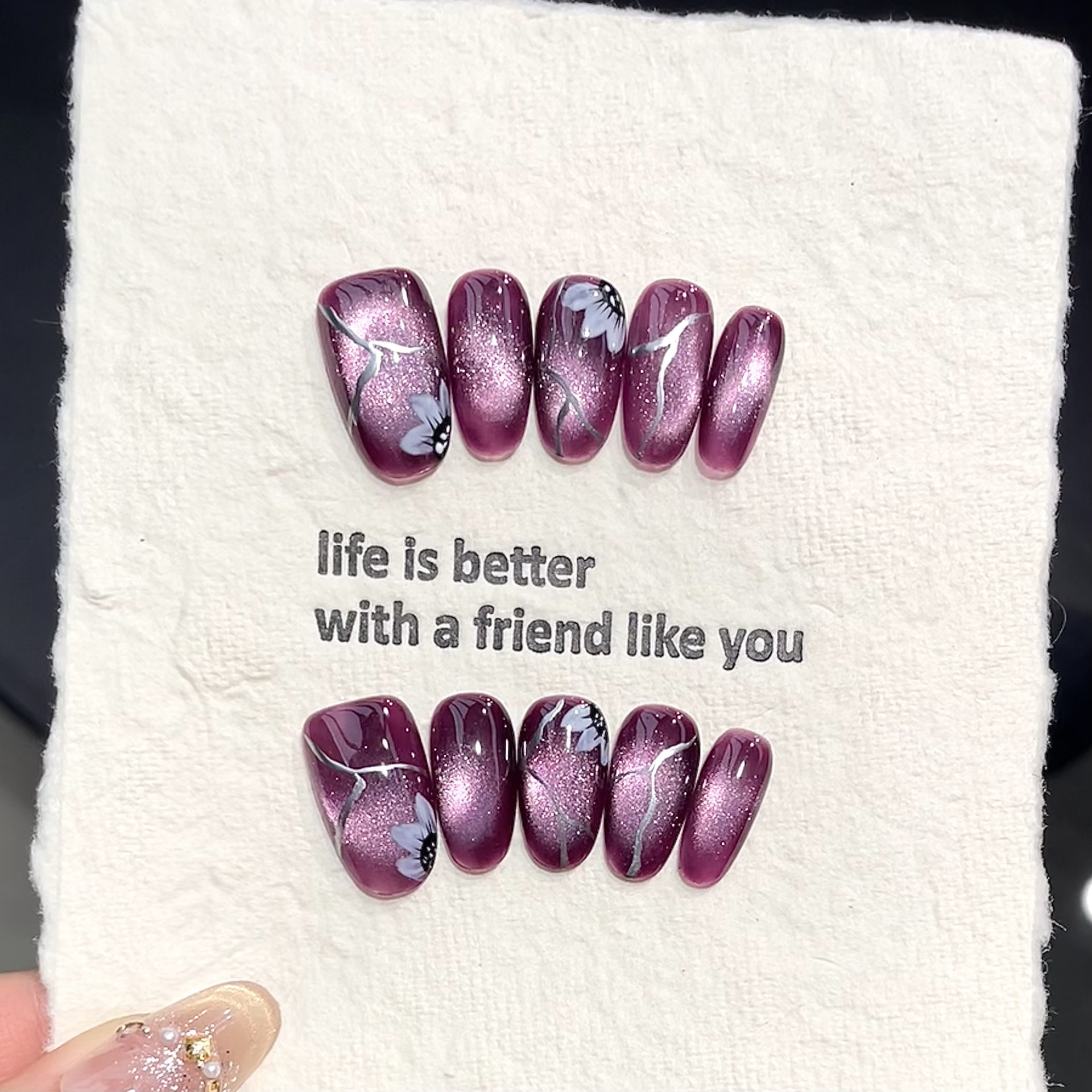 10pcs Handmade Pressed Oval Na - Resin Art Glitter recension och pris