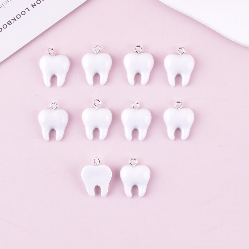 10pcs Cute White Teeth Resin P - Resin Art Notes recension och pris