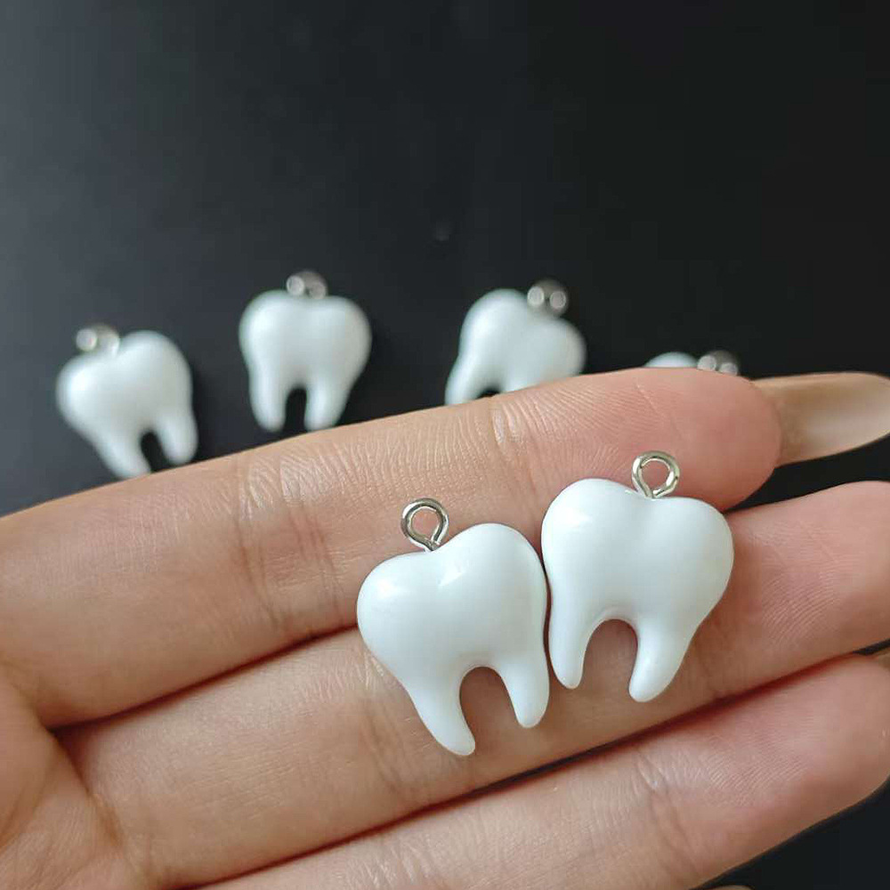 10pcs Cute White Teeth Resin P - Resin Art Notes recension och pris
