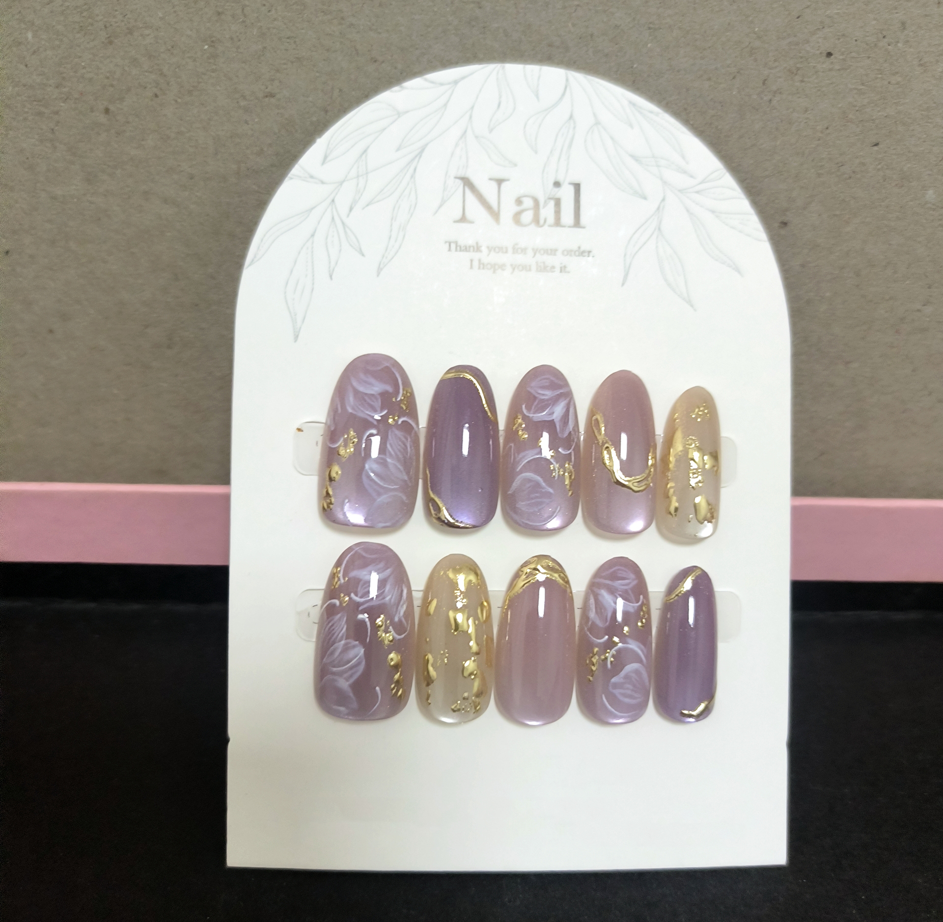 10pcs Handmade Press On Nails  - Resin Art Glitter recension och pris