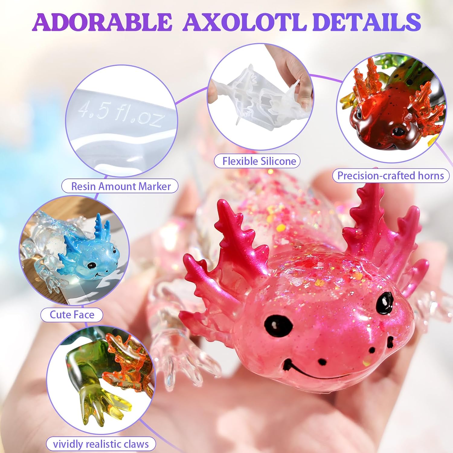 Large Axolotl Resin Molds Sili - Resin Art And Decor recension och pris