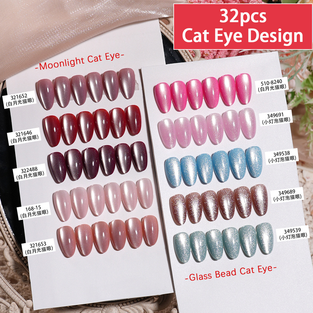 VITAGWX 32pcs Press on Nails A - Resin Art Glitter recension och pris