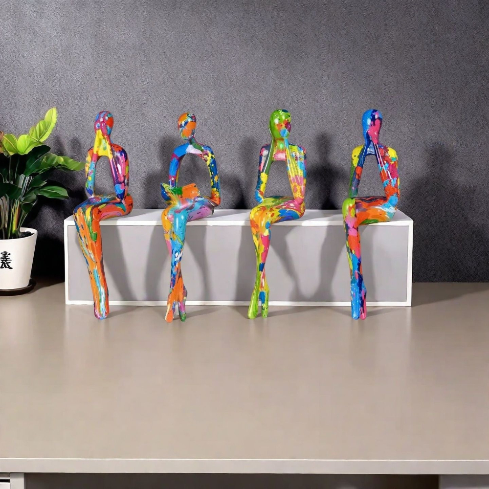 4-Piece Character Abstract Thi - Resin Art Wedding Gift recension och pris
