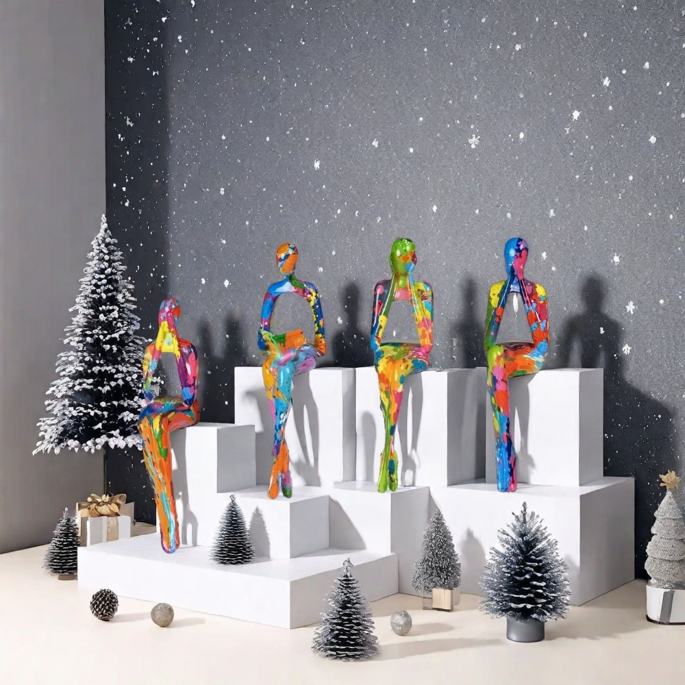 4-Piece Character Abstract Thi - Resin Art Wedding Gift recension och pris