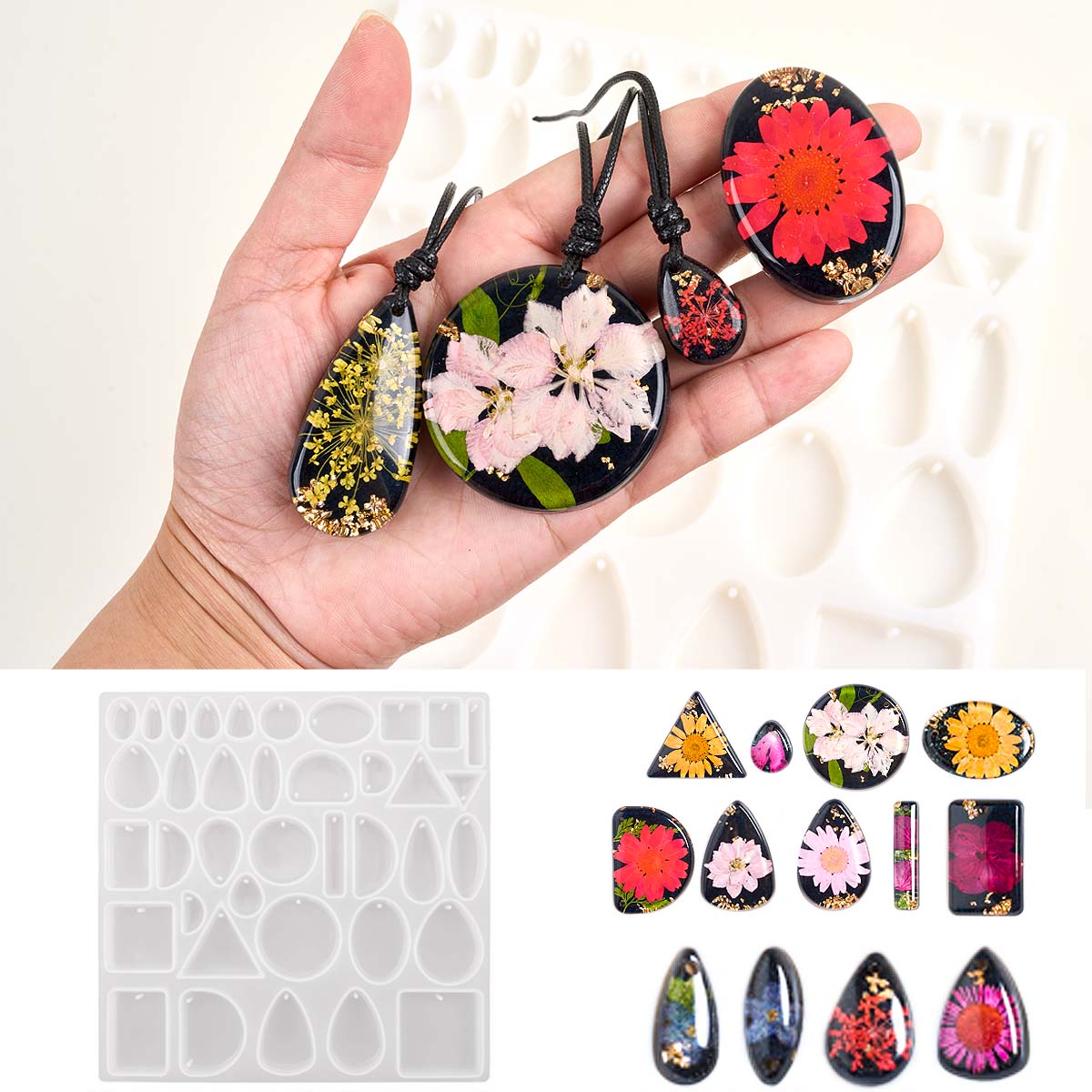 Time Stone Pendant Silicone Mo - Resin Art And Jewelry recension och pris