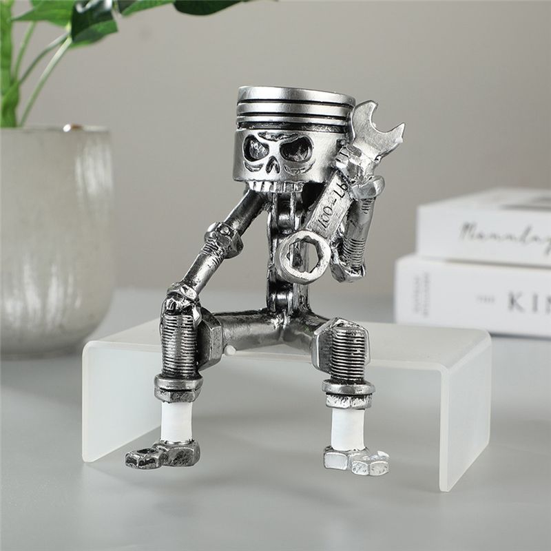 AC76-Handmade Piston Man Skull - Resin Art Use recension och pris