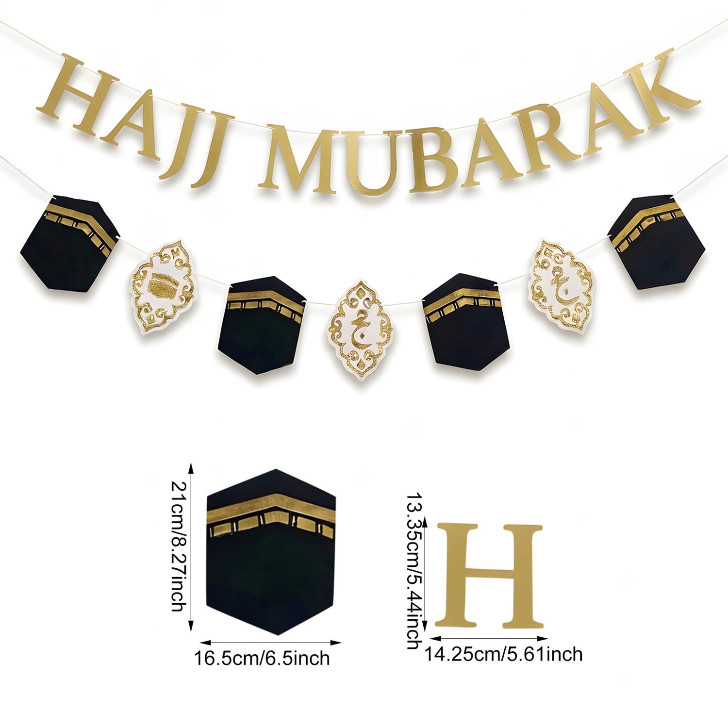 1 set Hajj Mubarak Banner Kaab - Resin Art Quran Set recension och pris