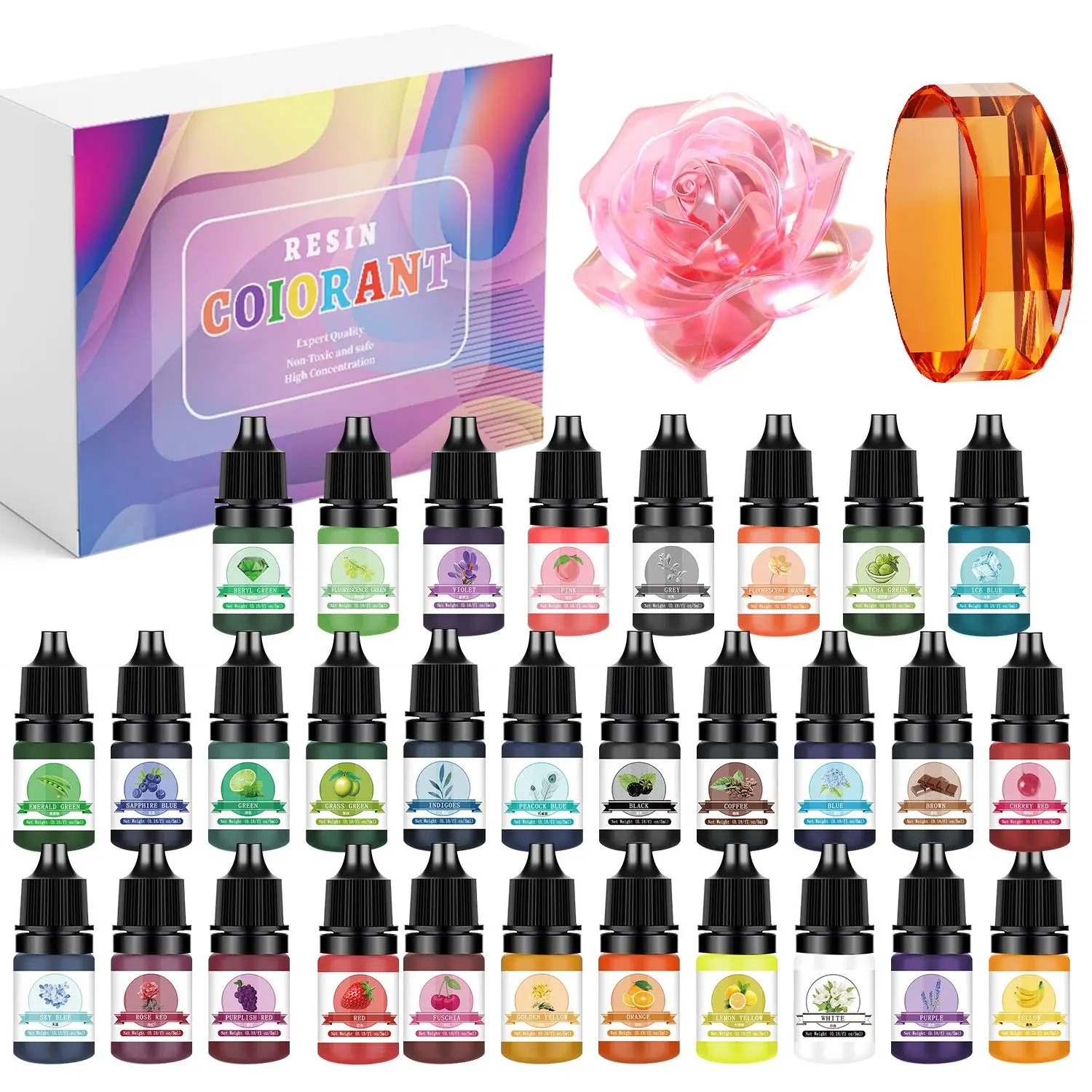 30Colors 5ml Epoxy Resin Pigme - Resin Art Glue recension och pris