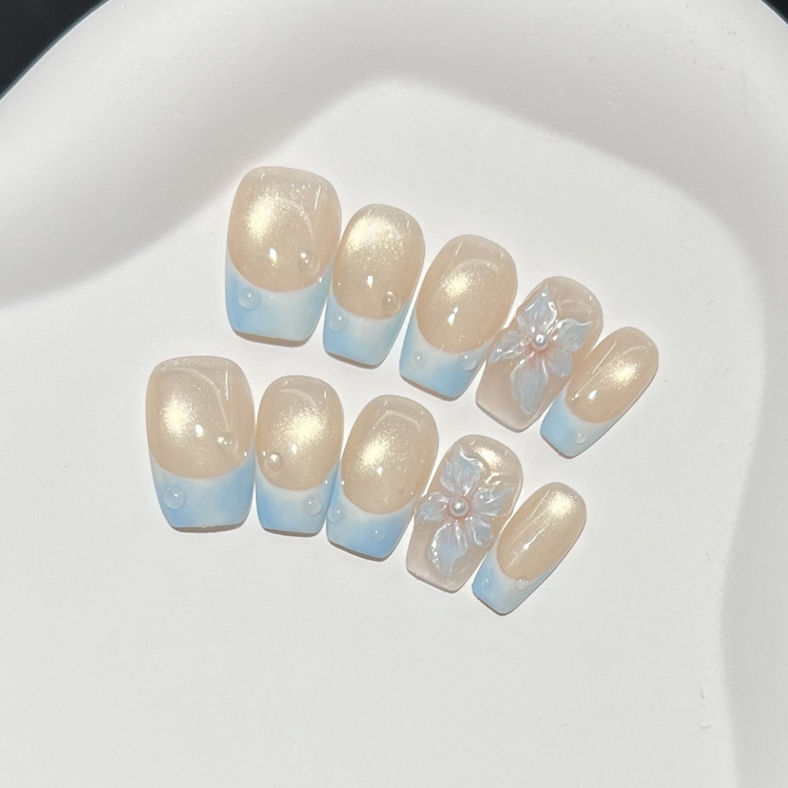 10pcs French Blue Glossy Flora - Resin Art Use recension och pris