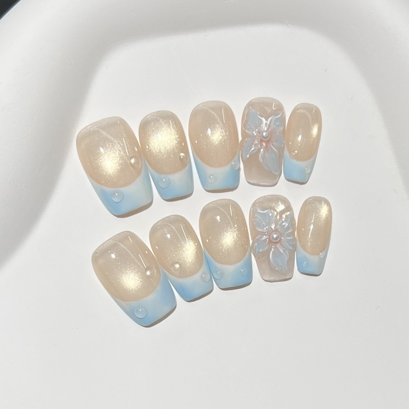 10pcs French Blue Glossy Flora - Resin Art Use recension och pris