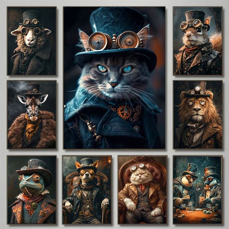 Cool Steampunk Animals Portrai - Resin Art Wall recension och pris