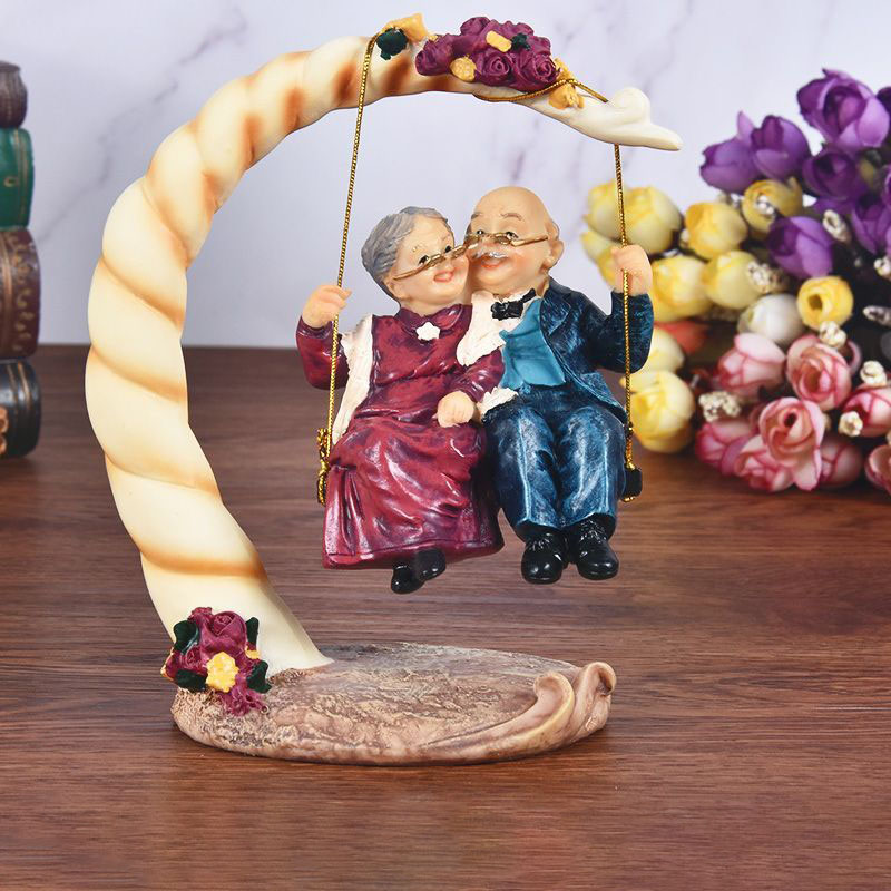 Chinese Swing Old Couples Resi - Resin Art Wedding Gift recension och pris