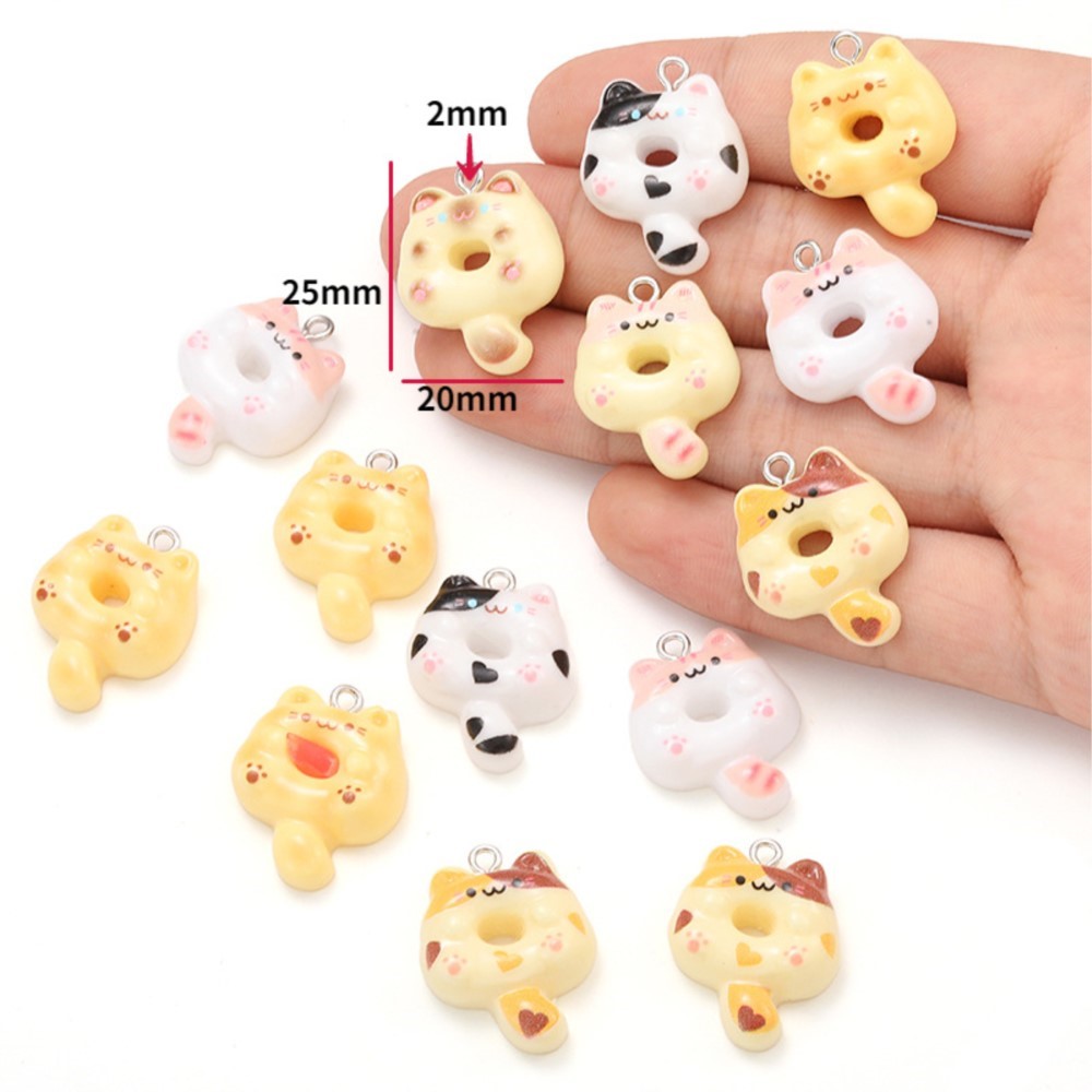 10Pcs Kawaii Cartoon Cat Resin - Resin Art Notes recension och pris
