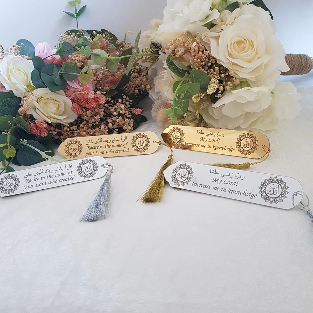 4Pcs Islamic Acrylic Bookmark  - Resin Art Quran Set recension och pris