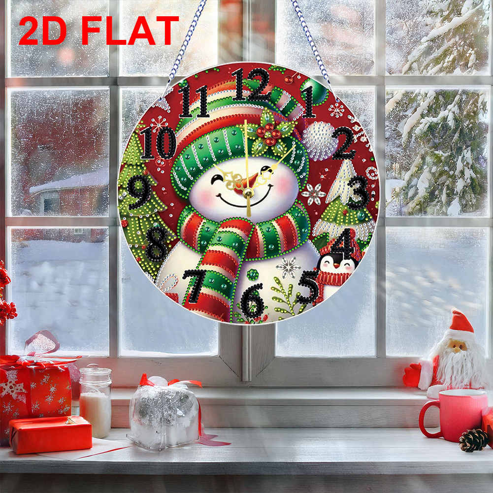 2D Flat DIY Xmas Diamond Paint - Resin Art Clock recension och pris