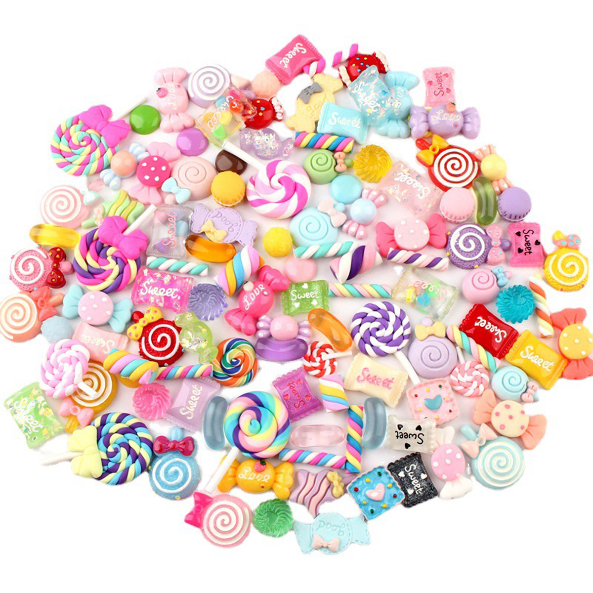 30pcs Random Candy Slime Charm - Resin Art Notes recension och pris