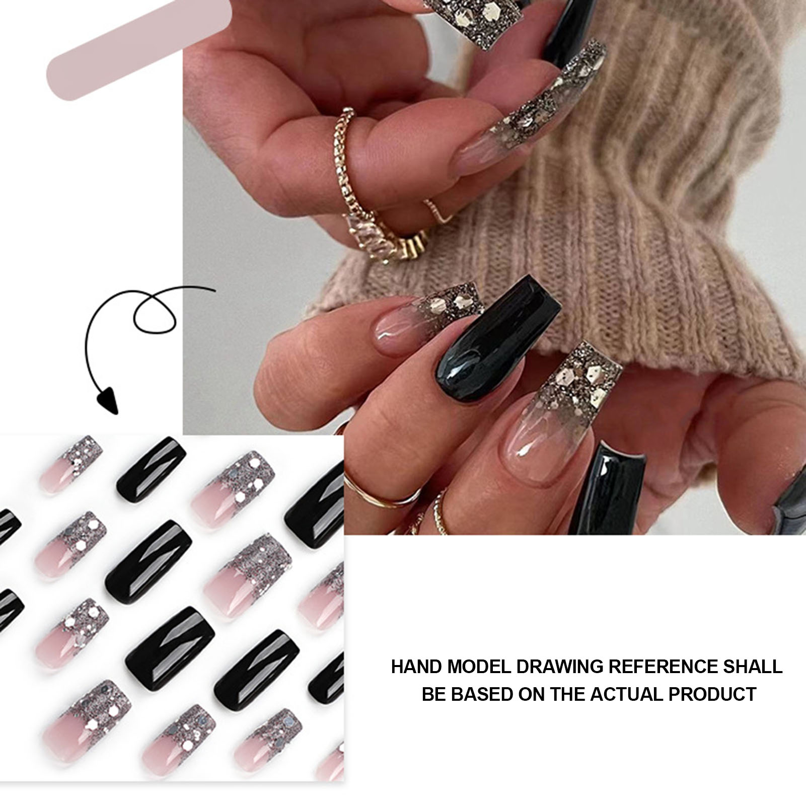 24pcs Woman Nail Art Nail Tips - Resin Art Use recension och pris