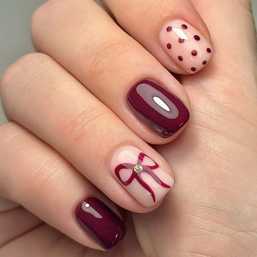 Short Square Press On Nails Gl - Resin Art Glitter recension och pris