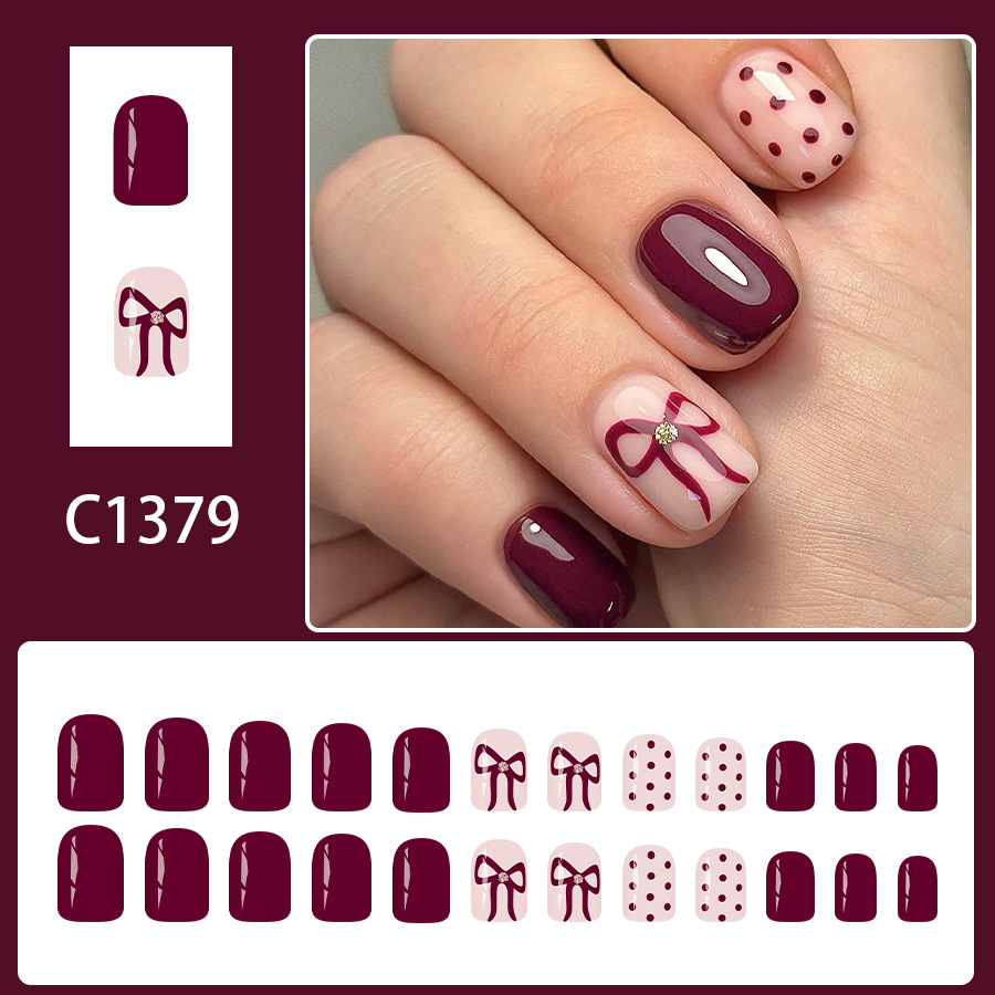 Short Square Press On Nails Gl - Resin Art Glitter recension och pris