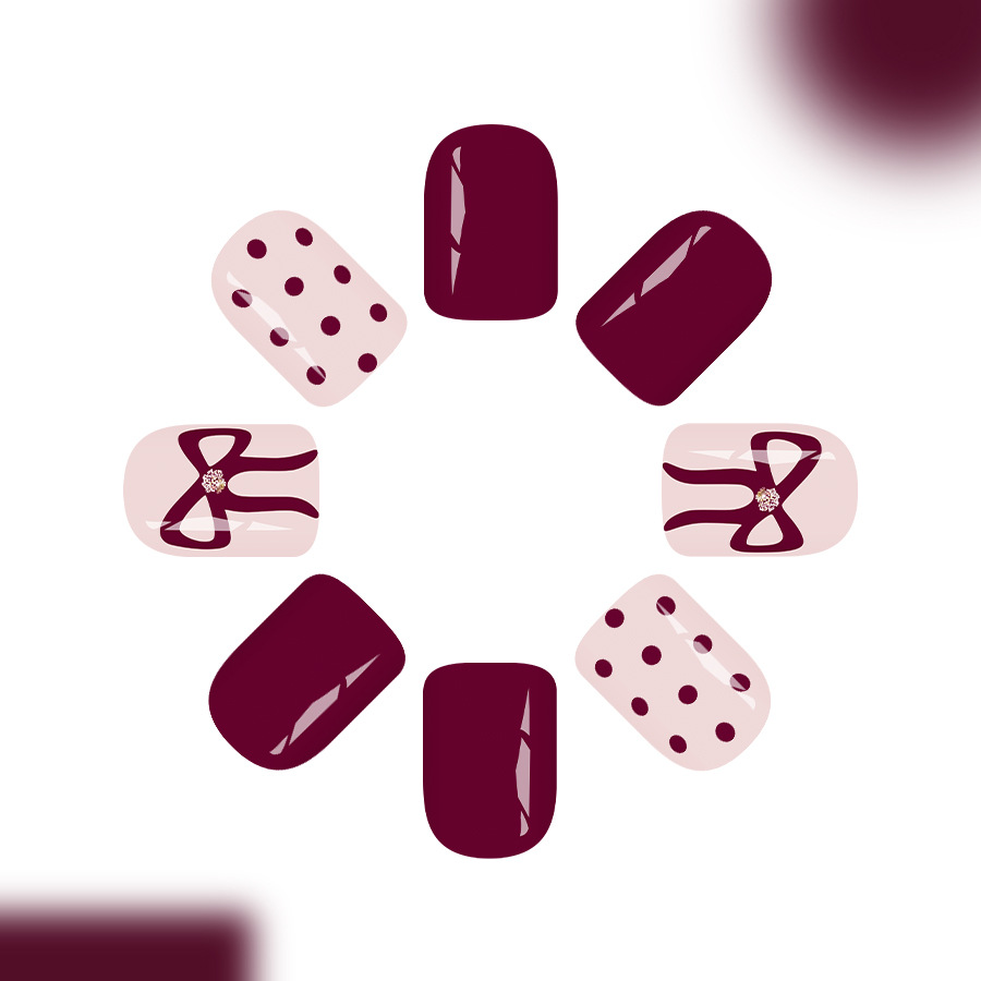 Short Square Press On Nails Gl - Resin Art Glitter recension och pris