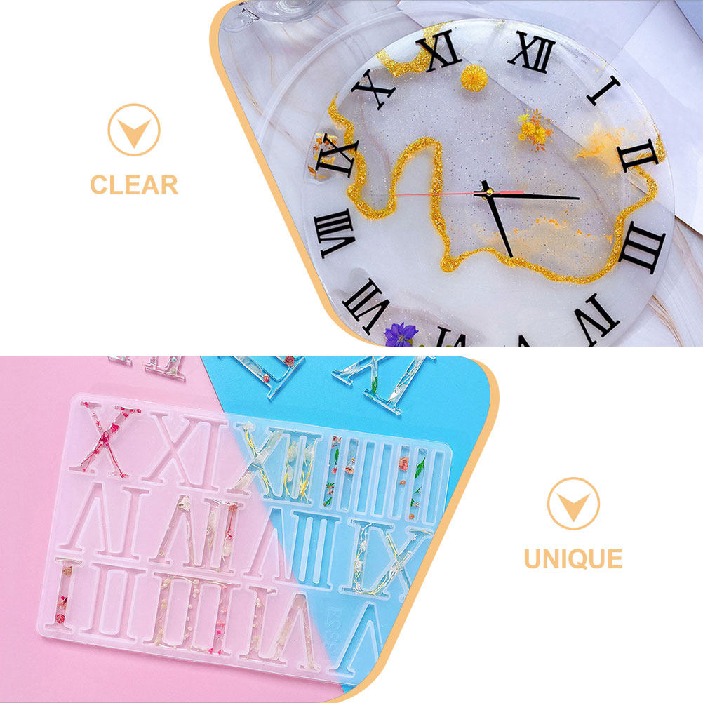 1Set Round Resin Silicone Cloc - Resin Art Clock recension och pris