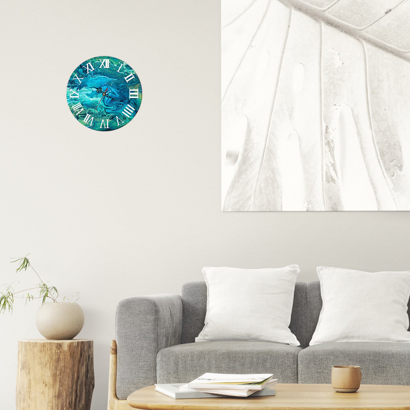 1Set Round Resin Silicone Cloc - Resin Art Clock recension och pris