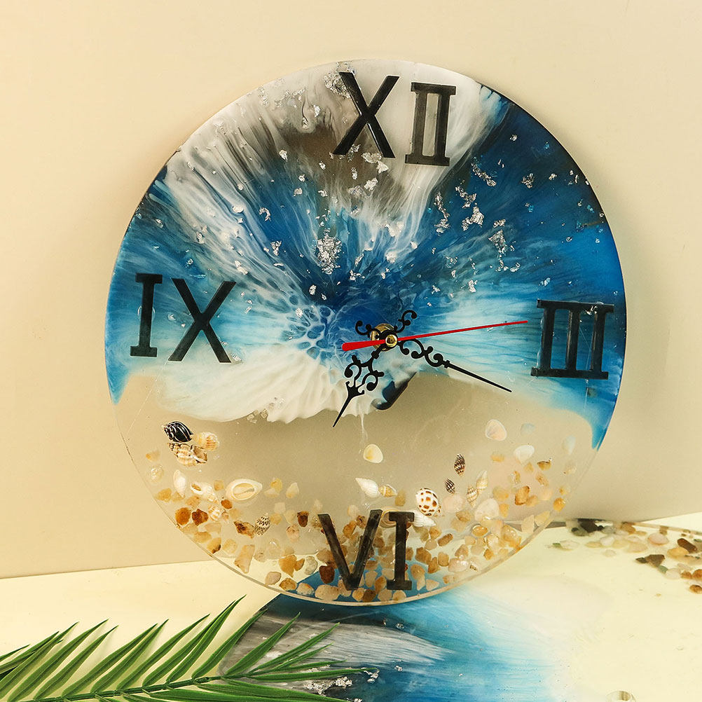 1Set Round Resin Silicone Cloc - Resin Art Clock recension och pris