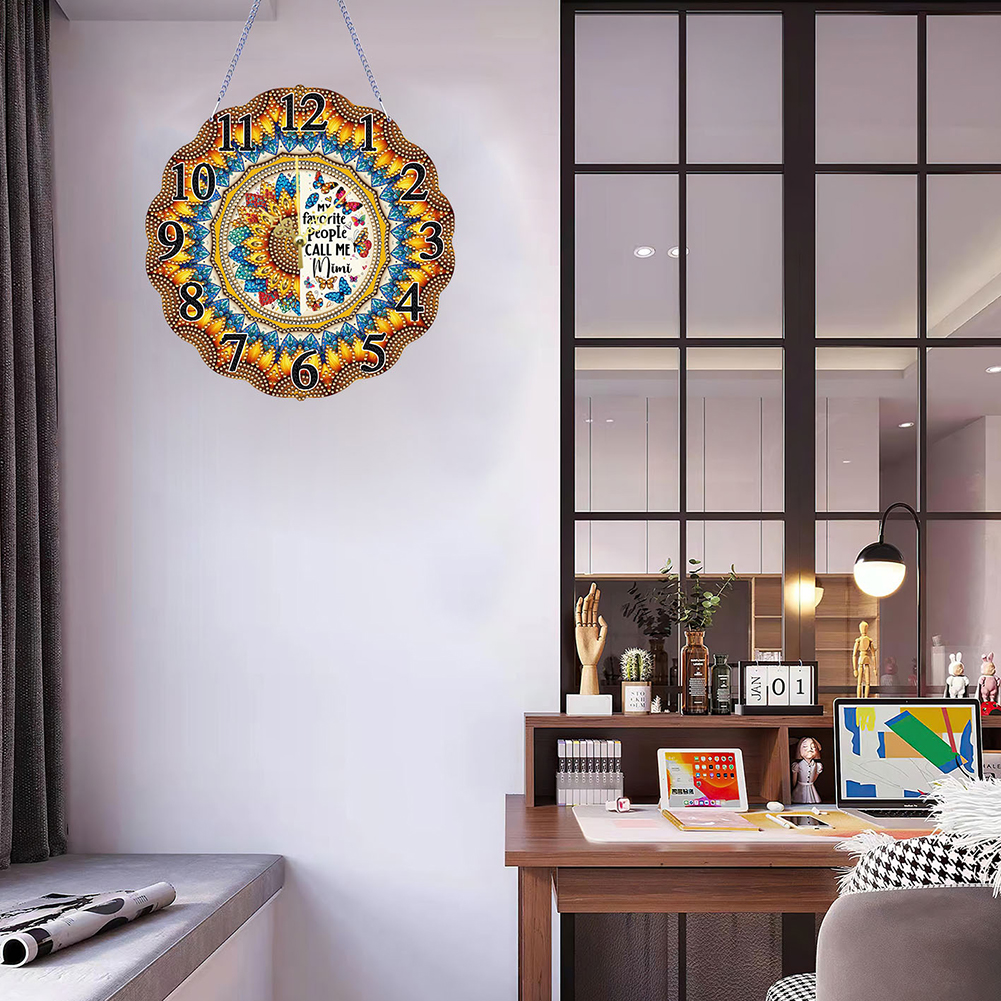 2D Flat DIY Diamond Painting C - Resin Art Clock recension och pris