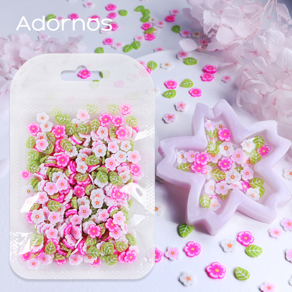 10g Pink Flowers Polymer Clay  - Resin Art Glue recension och pris