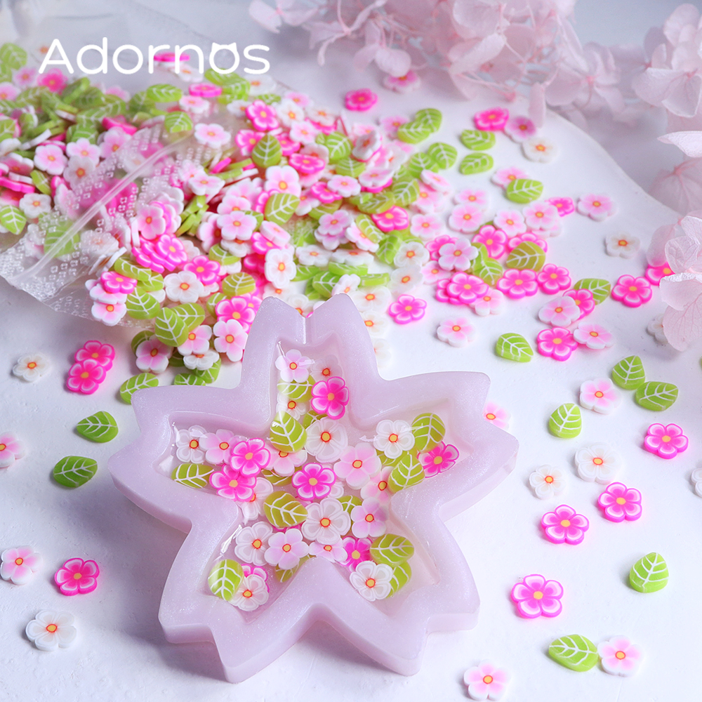 10g Pink Flowers Polymer Clay  - Resin Art Glue recension och pris