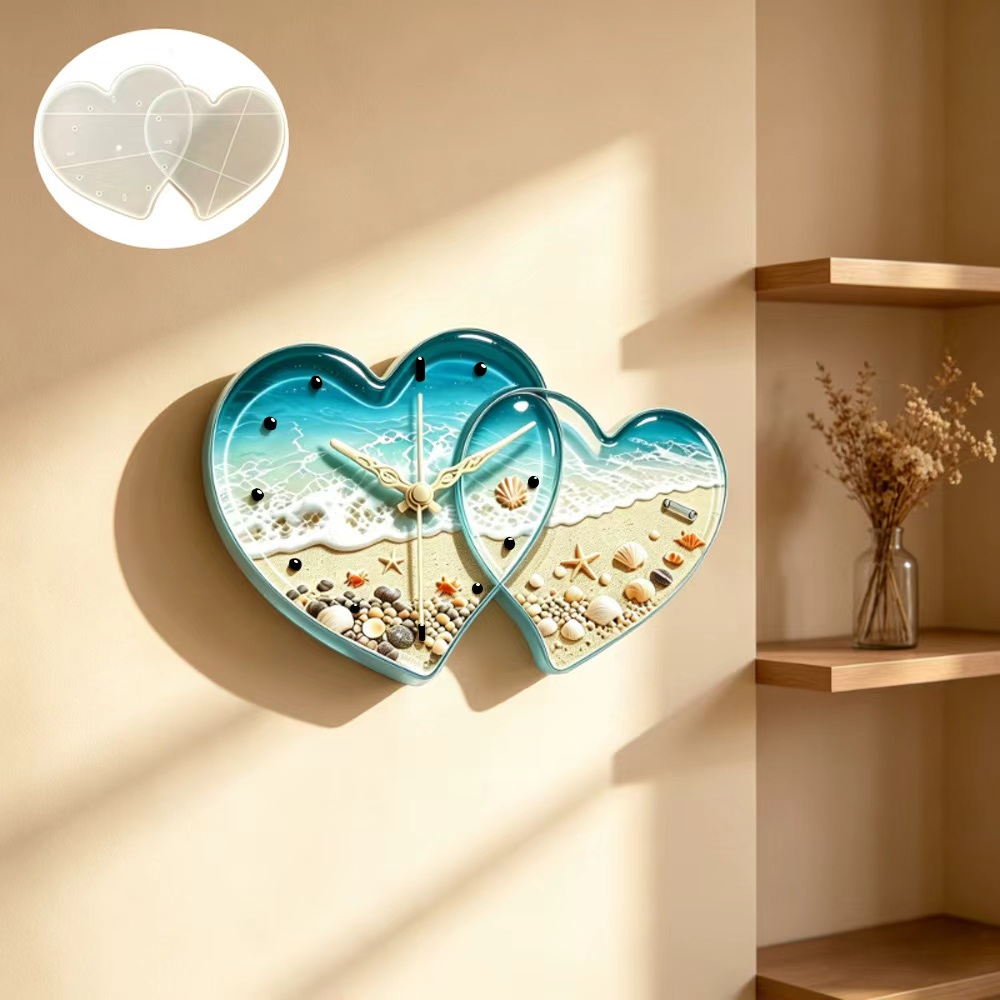 Love connected heart shape clo - Resin Art Clock recension och pris