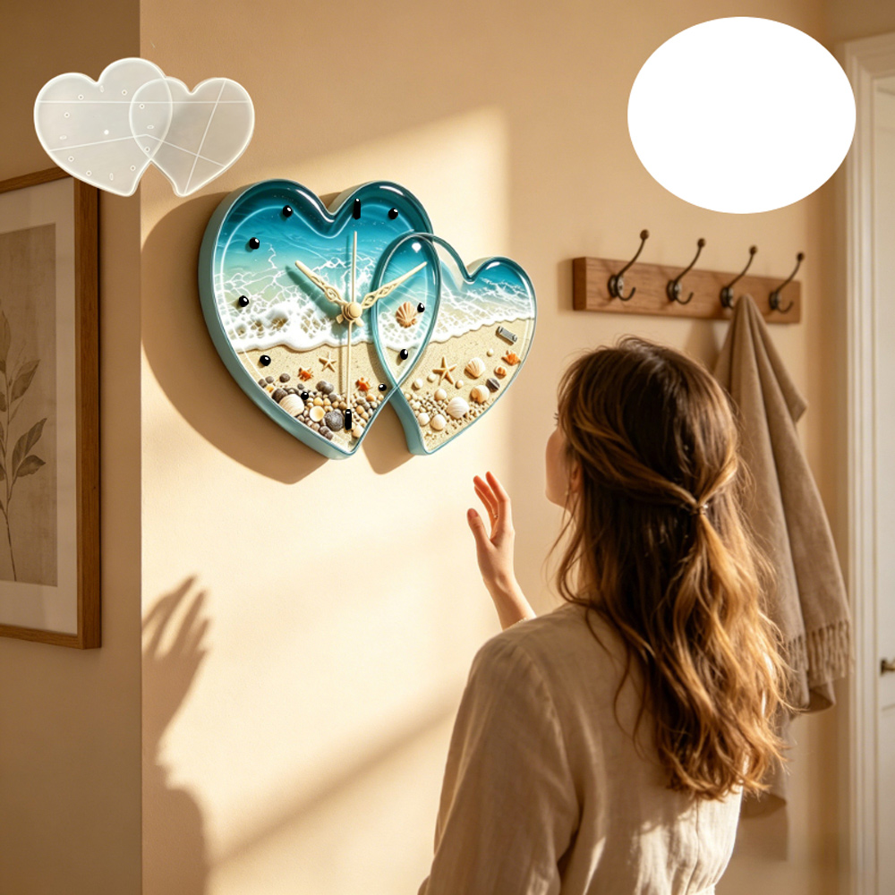 Love connected heart shape clo - Resin Art Clock recension och pris