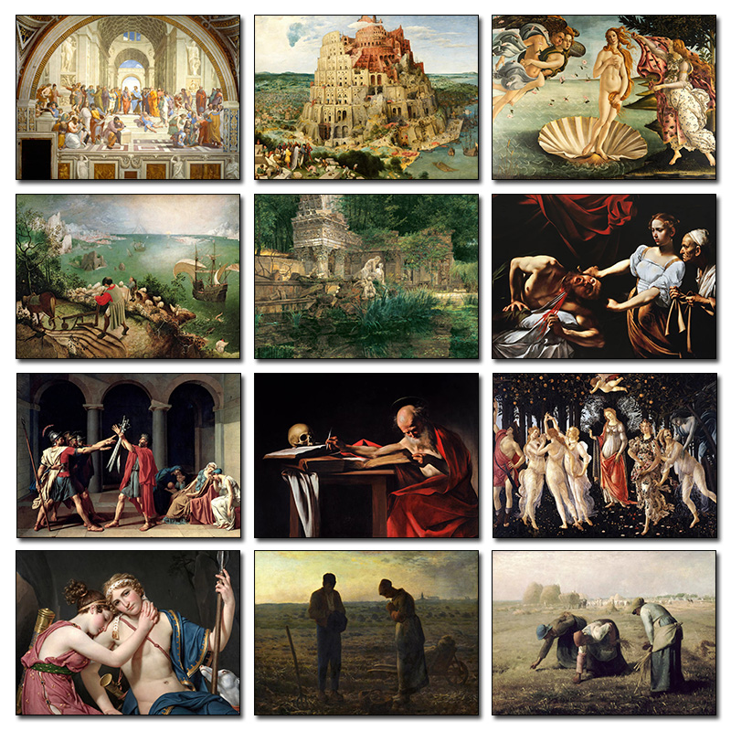 Classic Vintage Famous Paintin - Resin Art Wall recension och pris