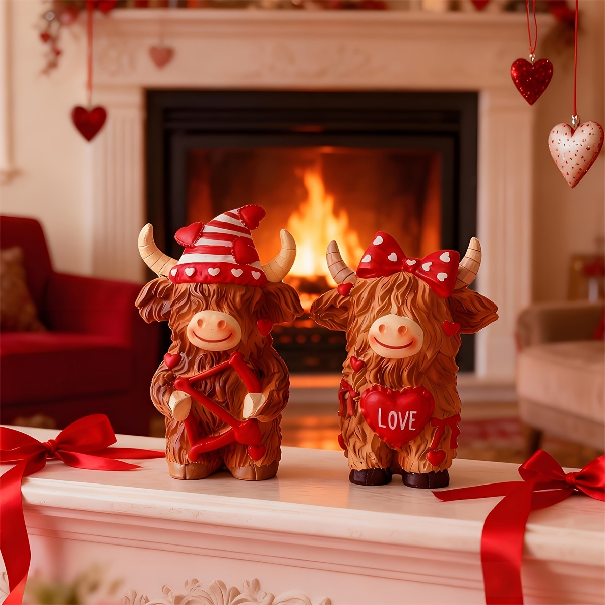 Highland Cow Couple Resin Orna - Resin Art Wedding Gift recension och pris