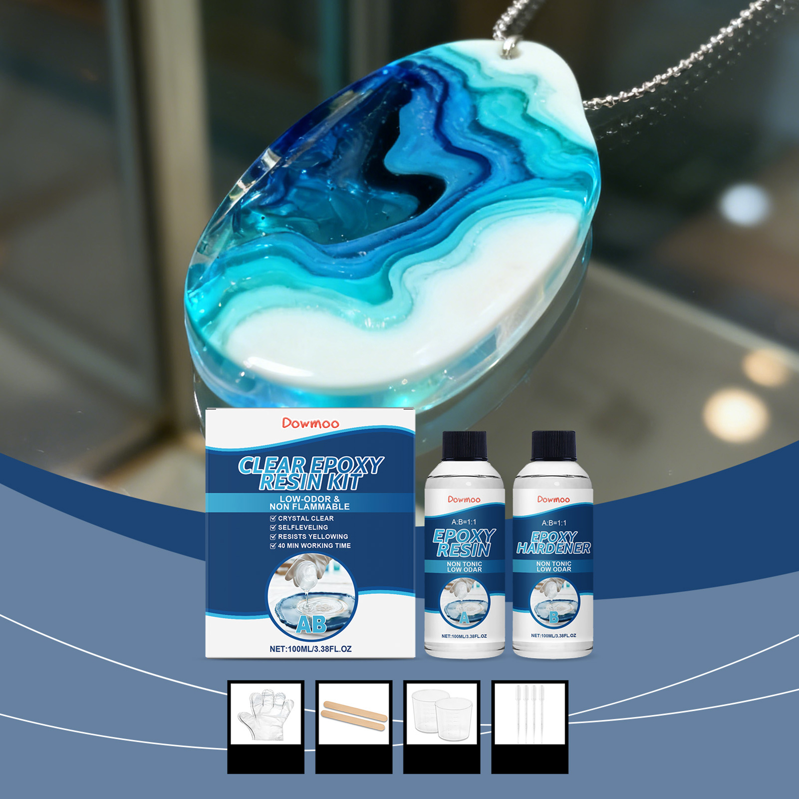 DIY Crystals Clear Epoxys Resi - Resin Art And Jewelry recension och pris