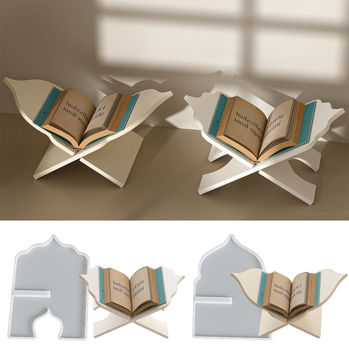 DIY Folding Book Stand Silicon - Resin Art Quran Set recension och pris