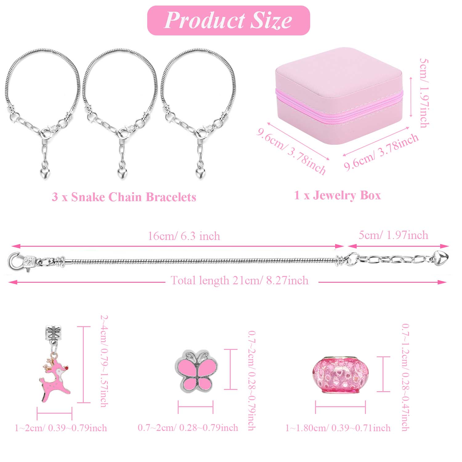 68pcs pink beaded jewelry set, - Resin Art Notes recension och pris