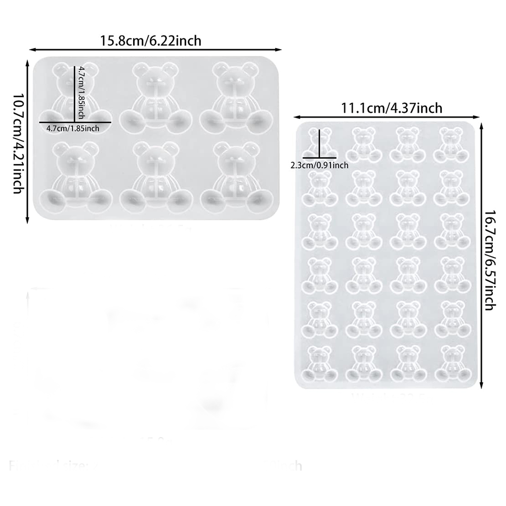 Crystal Bear Resin Silicone Mo - Resin Art Glue recension och pris