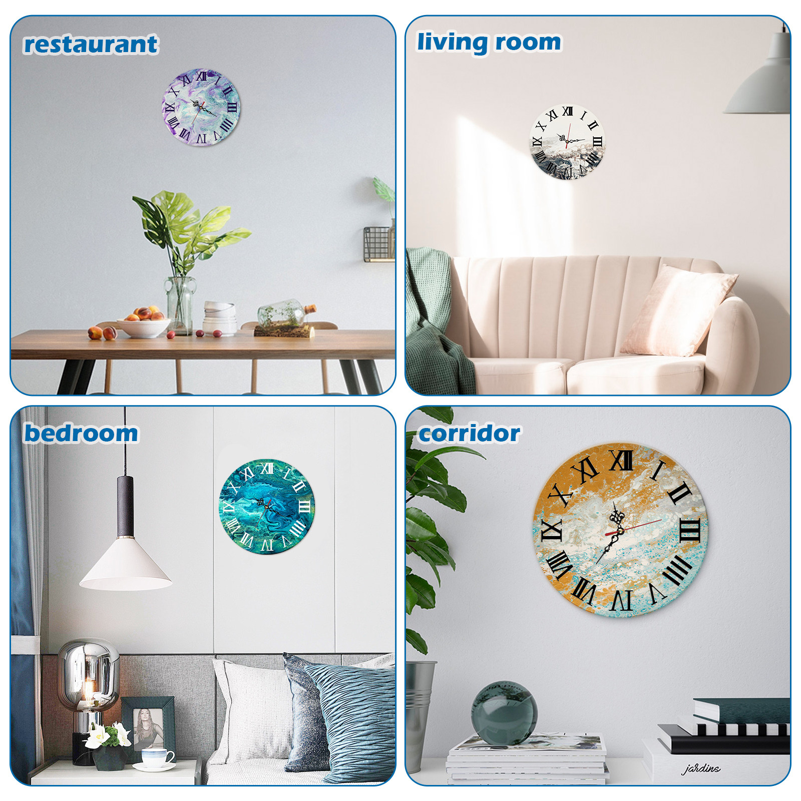 1Set Round Silicone Clock Dial - Resin Art Clock recension och pris